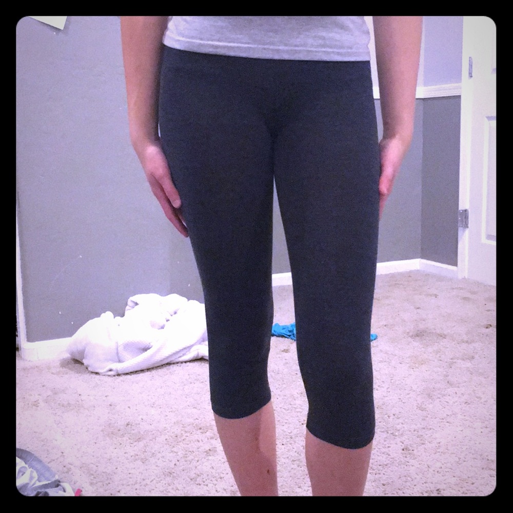 Gray yoga pants